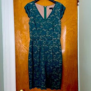Slate and Willow teal lace dress size M